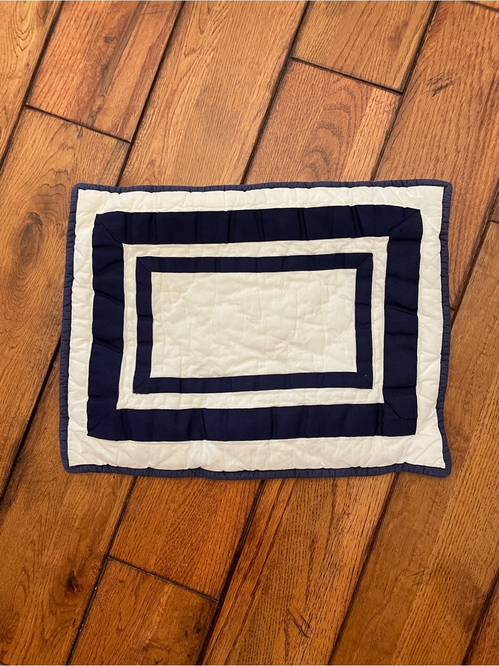 Pottery Barn Kids Navy and White Quilted Pillow cover and insert